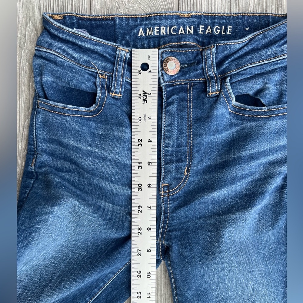 American Eagle High Rise Jegging Crop Size 0 Short - Picture 10 of 11